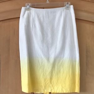 J. CREW Linen A-Line Skirt - lined - Size 0